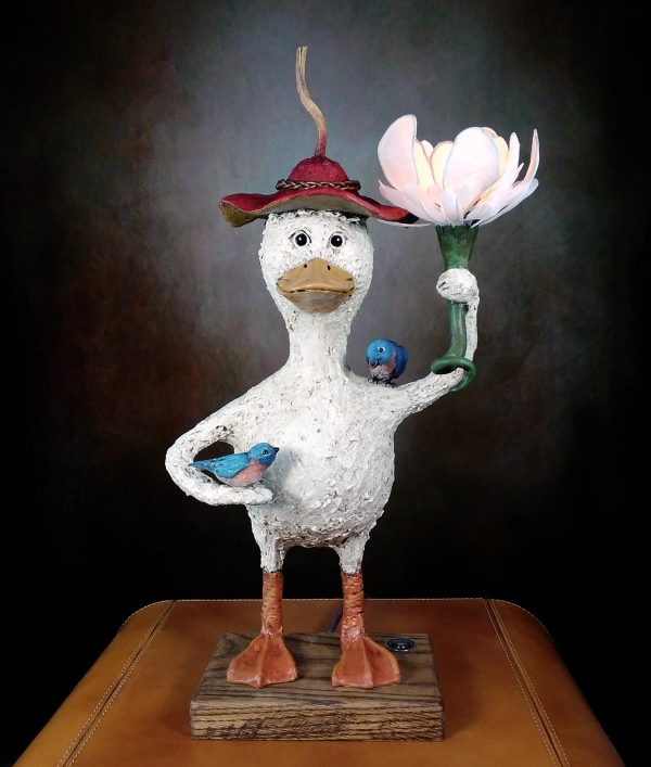 Gourdy the duck lamp